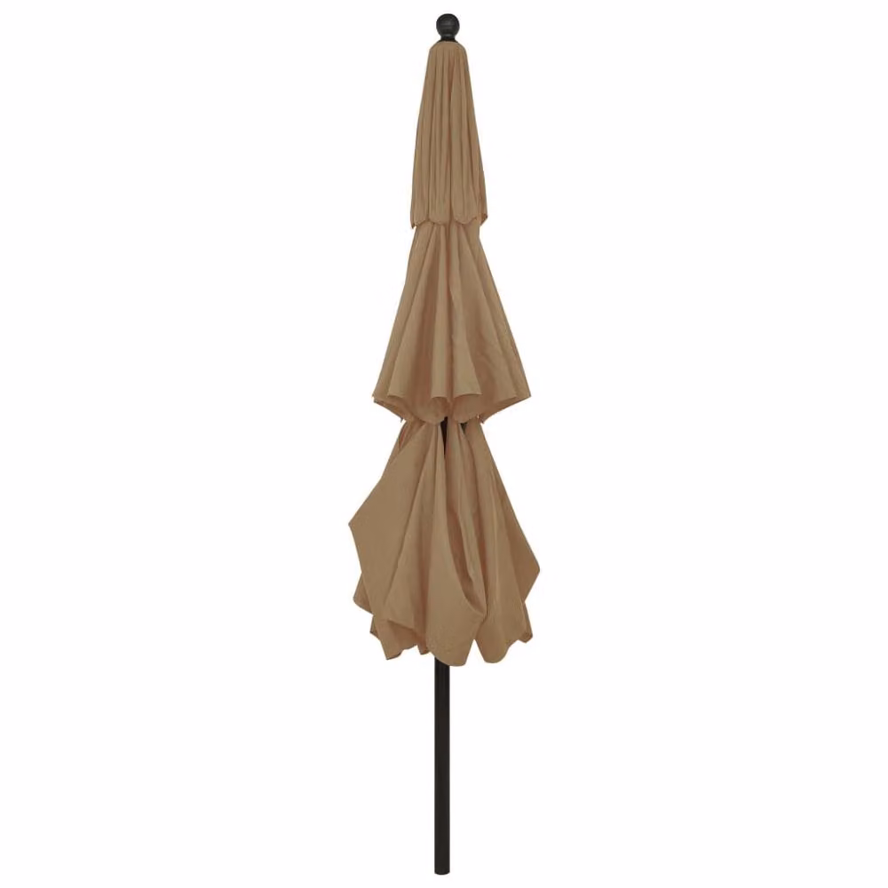 Berkfield Home 3-Tier Parasol with Aluminium Pole, Beige, Diameter: 350 cm, Height: 260 cm – 2