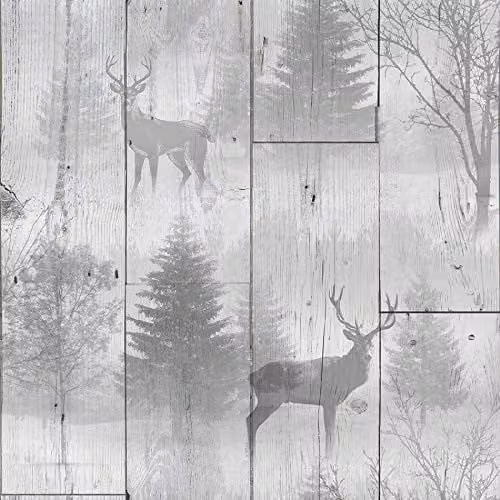 Graham & Brown Superfresco Easy Highland Plank Grey Wallpaper Roll