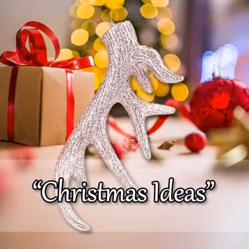 VFM e-Store Hanging Stag Antler Christmas Tree Ornament, Gold, H x W x D: 17 x 7 x 2.5 cm – 5