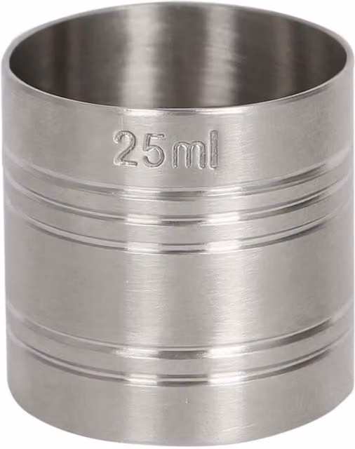 Rink Drink Stainless Steel Round Jigger in Silver, 3.5 cm