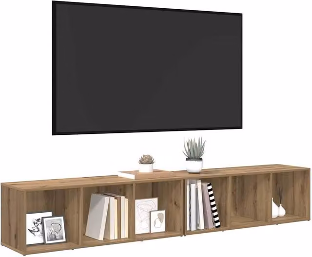 Berkfield Home Modern Artisan Oak Engineered Wood Set in Brown, 2 Pieces