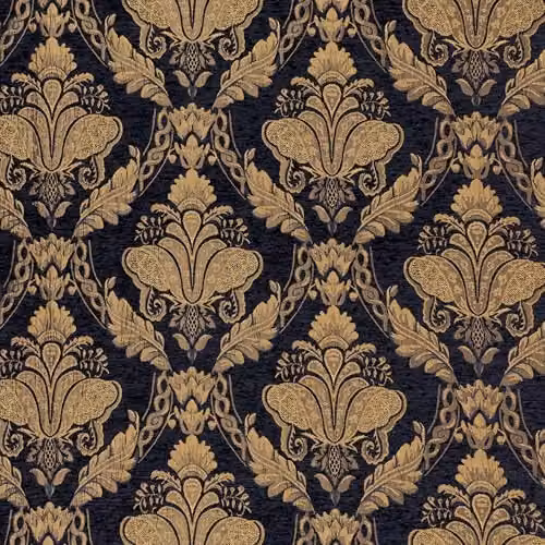 Paoletti Shiraz Traditional Jacquard Chenille Throw with Fringes, Black and Gold, W: 130 cm, L: 170 cm – 3