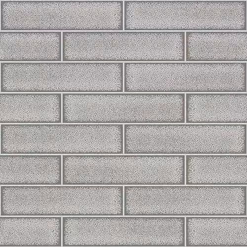 Holden Decor Celadon Gloss Geometric Grey and Green Tiling on a Roll Wallpaper for Kitchens