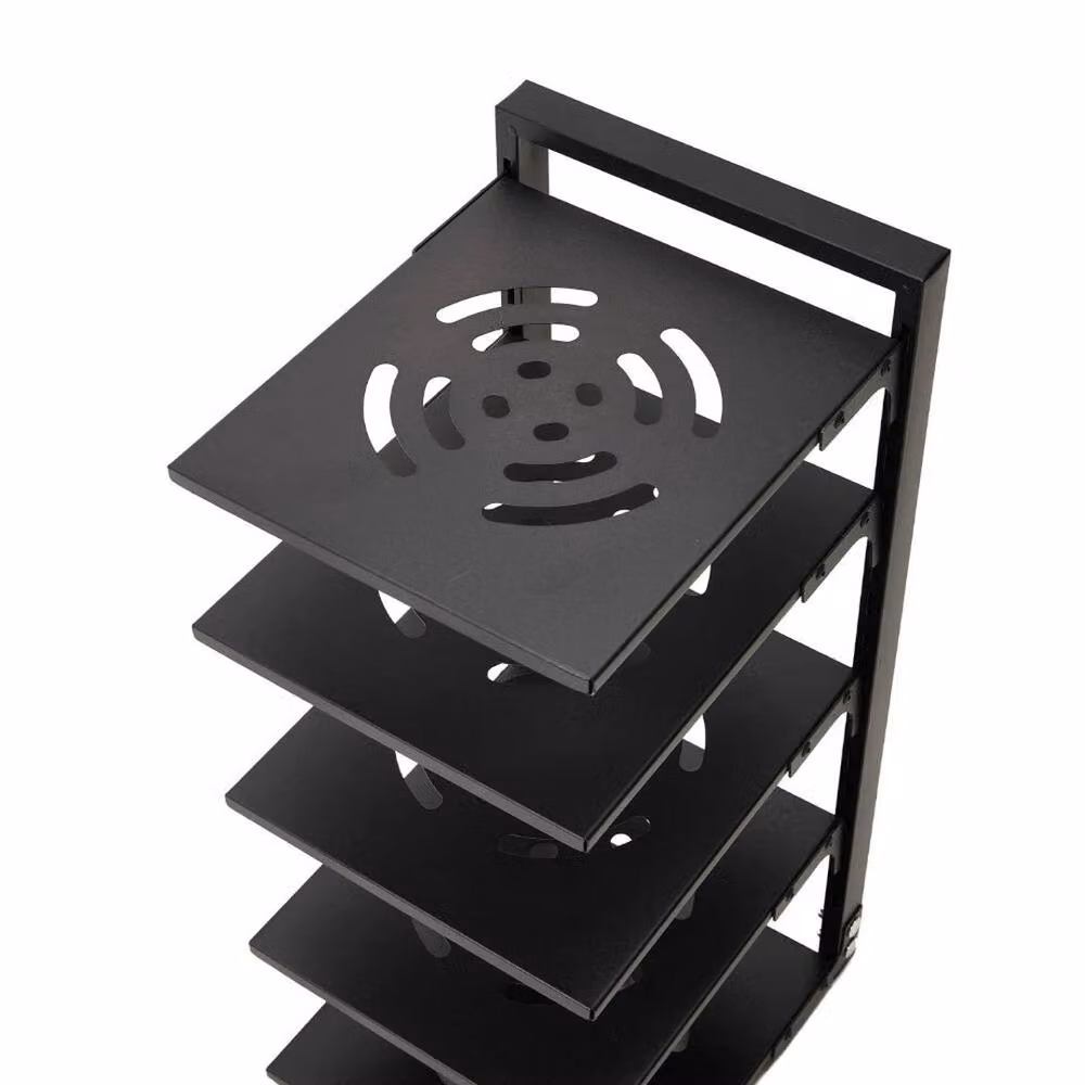 KORVIXA 5 Tier Adjustable Carbon Steel Study Rack in Black – 7