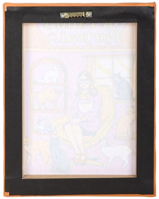 KDMK My Family Portrait Canvas Plaque by Steven Rhodes, Retro Yellow Wall Art, W: 19 cm, H: 25 cm