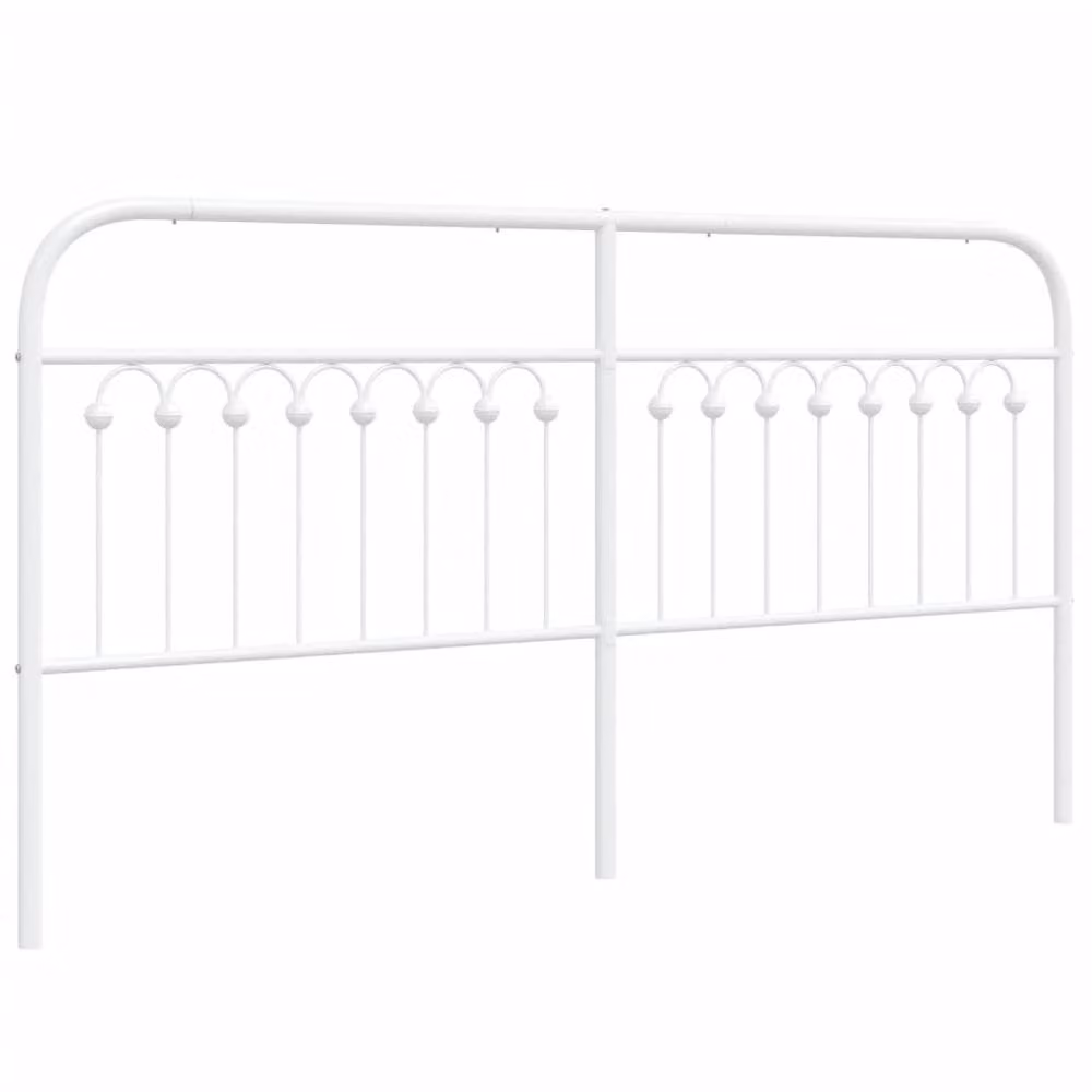 Berkfield Home Metal Headboard in White, 180 cm – 2