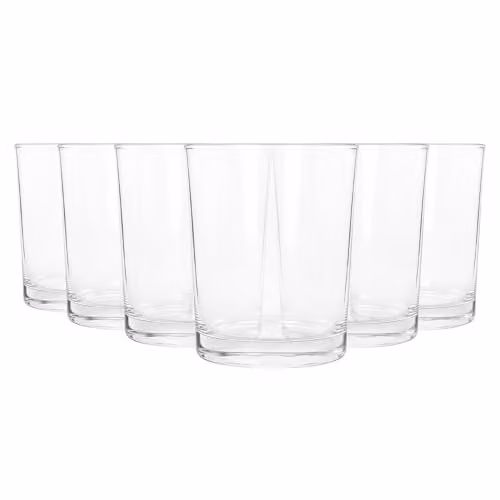 Argon Tableware Set of 6 Transparent Glass Water Tumblers, 200ml