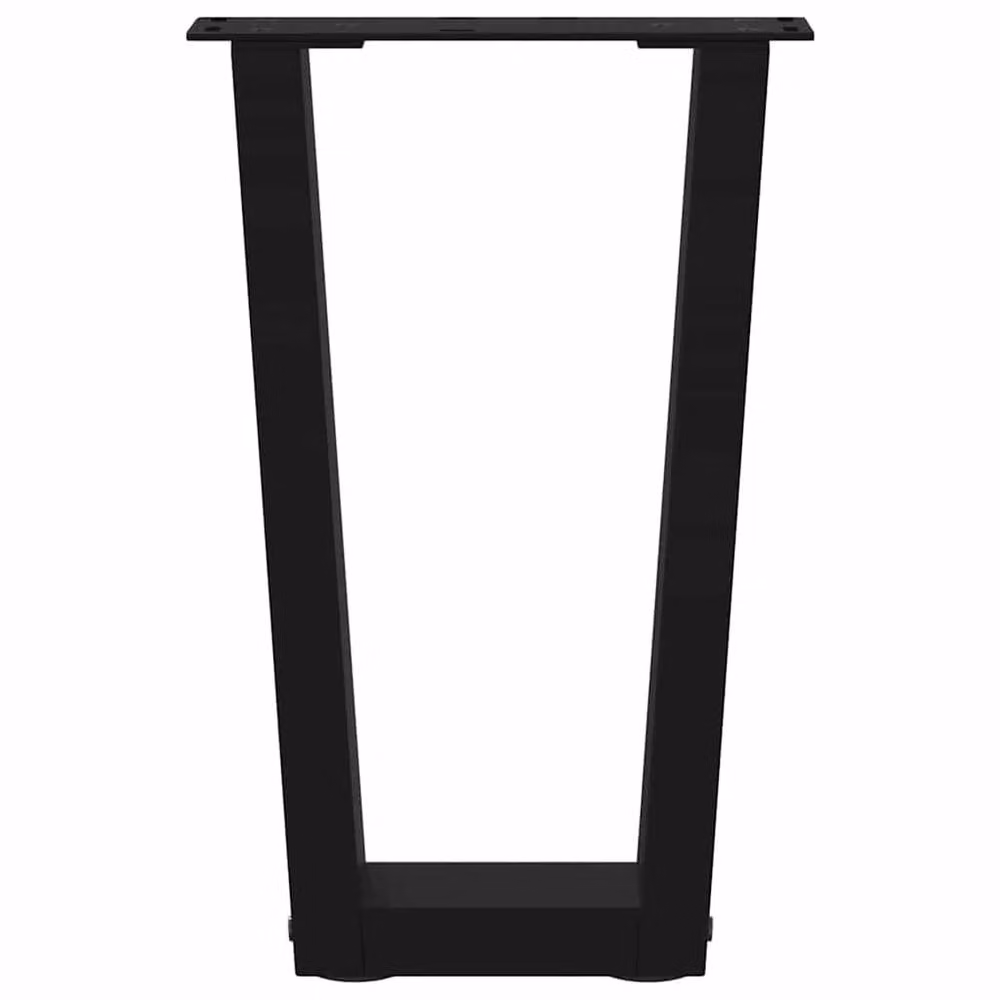 Berkfield Home V-Shape Dining Table Legs, 2 Piece Black Steel Set, W: 38 cm, H: 42-43.3 cm – 4