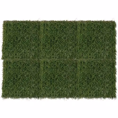 mysmartbuy Set of 6 Interlocking Artificial Grass Tiles in Green, W/D/H: 30 x 30 x 30 cm per tile – 1