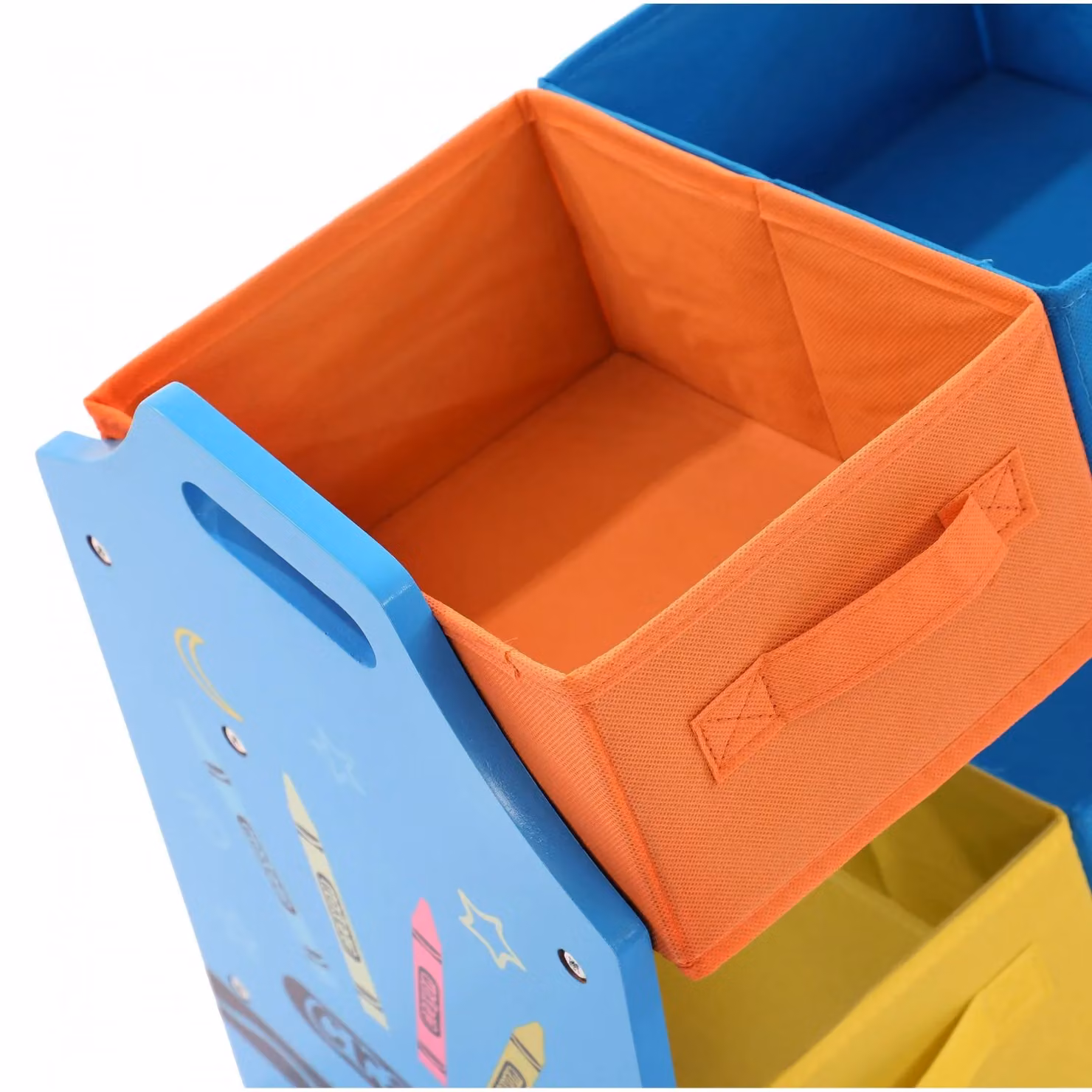 Oypla Multicolour Wooden Childrens Toy and Crayon Storage Unit – 3