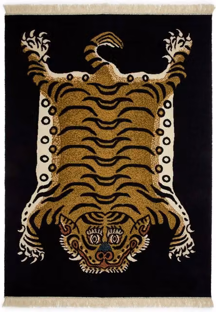 House of Hackney SABER Rectangular Wool Rug in Black