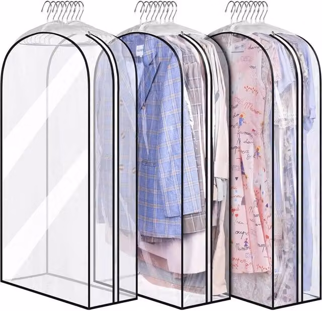 Nordara Transparent Gusseted Waterproof Suit Covers and Garment Bags