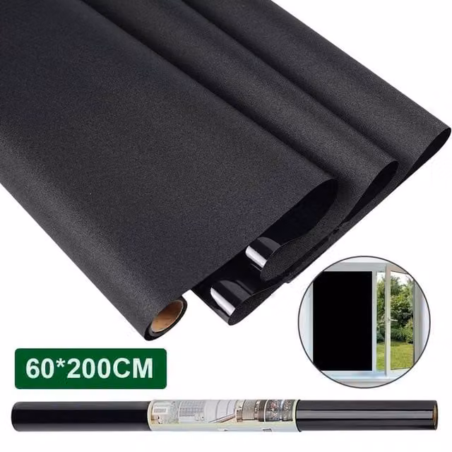 PAWNORA Blackout Window Film in Black
