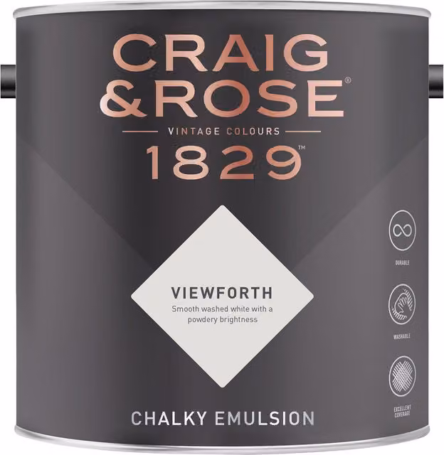 Craig and Rose Viewforth Chalky Matt Emulsion in White