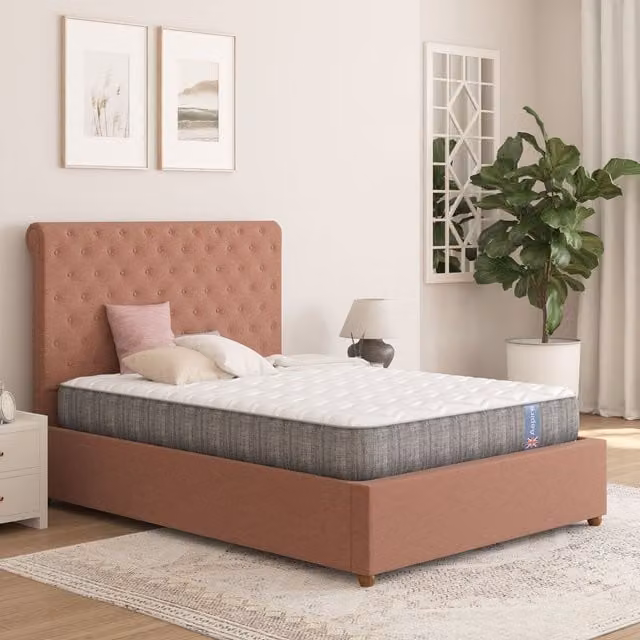 Aspire White Hybrid Quad Layer Pocket Sprung Mattress, W/D/H: 120 x 200 cm