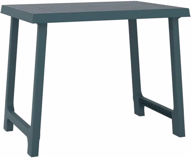 Berkfield Home Green Camping Table with Wooden Look Finish, W/D/H: 79 x 56 x 64 cm