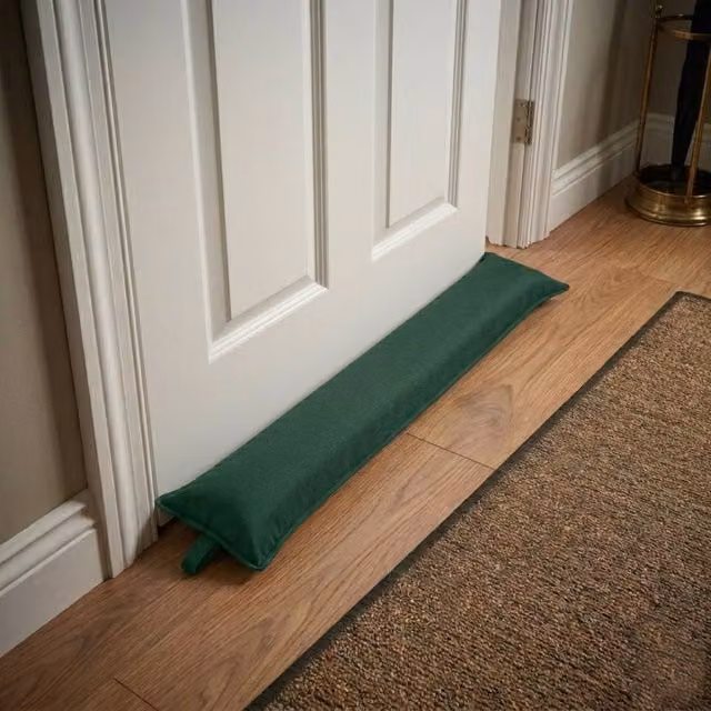 Snug City Premium Filled Draught Excluder for Doors and Windows, Green – 1