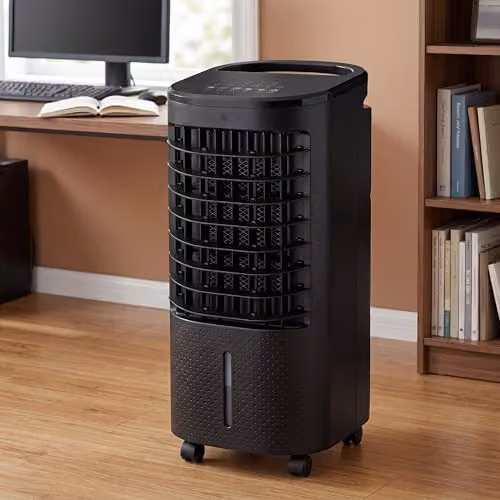 Air Pro 3-in-1 Portable Evaporative Air Cooler with 5L Capacity, Remote Control and Ice Packs, Black