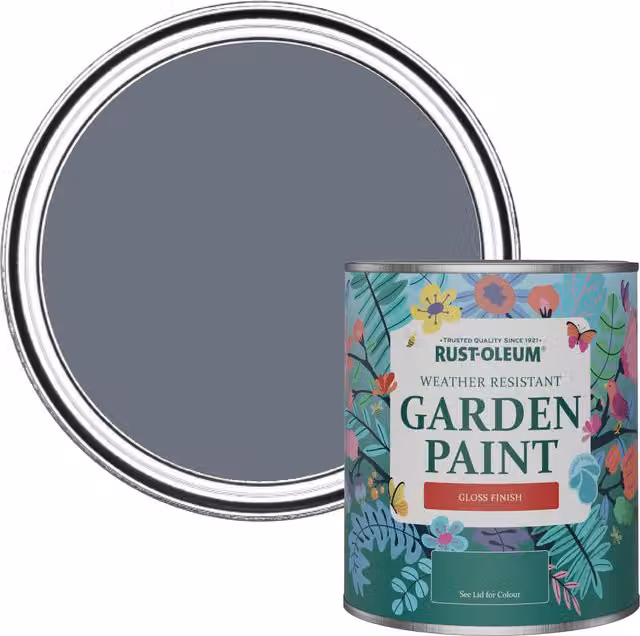 Rust-Oleum Garden Paint in Gloss Finish, Marine Grey, 0.75 l