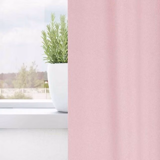 Berkfield Home Bright Opaque Polyester Curtains, 2 Pack, Pink, H 245 x W 140 cm