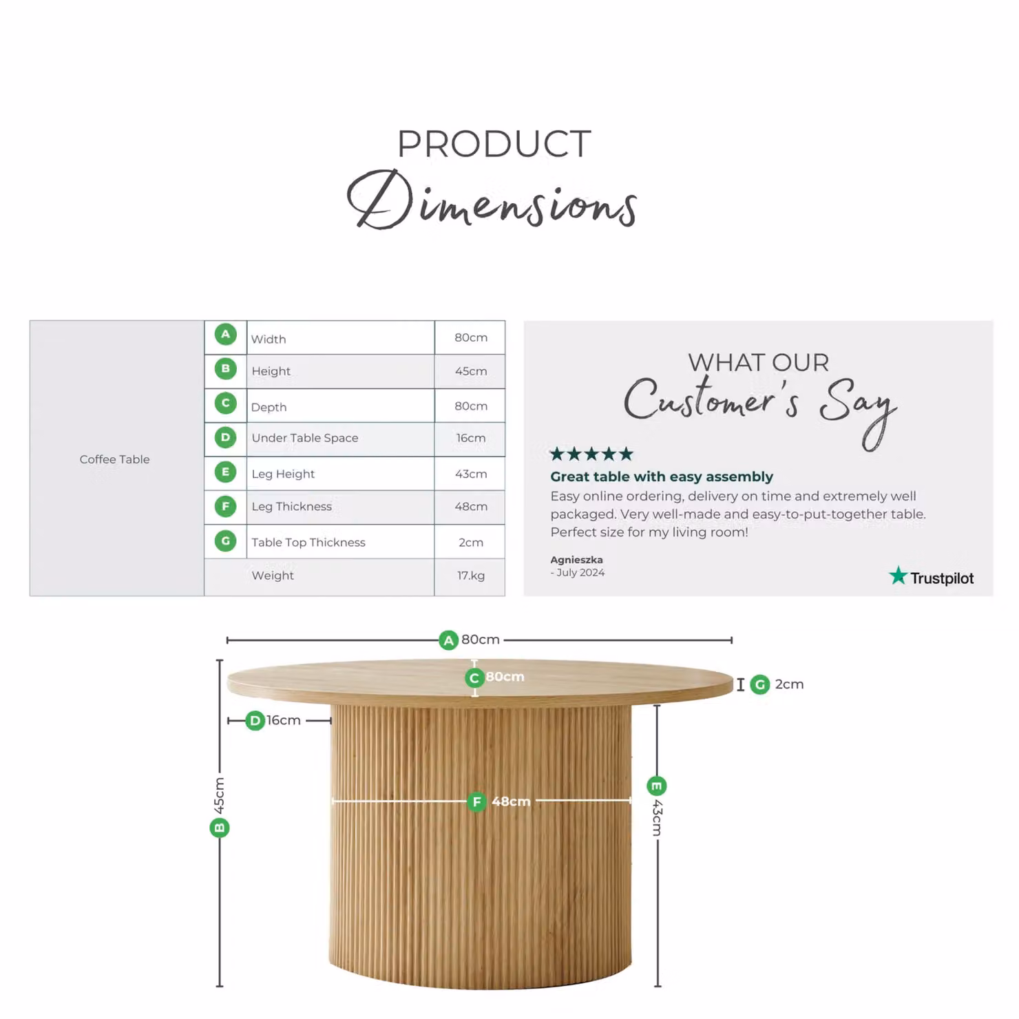 FurnitureboxUK Penrose Round Wooden Pedestal Coffee Table in Brown – 2