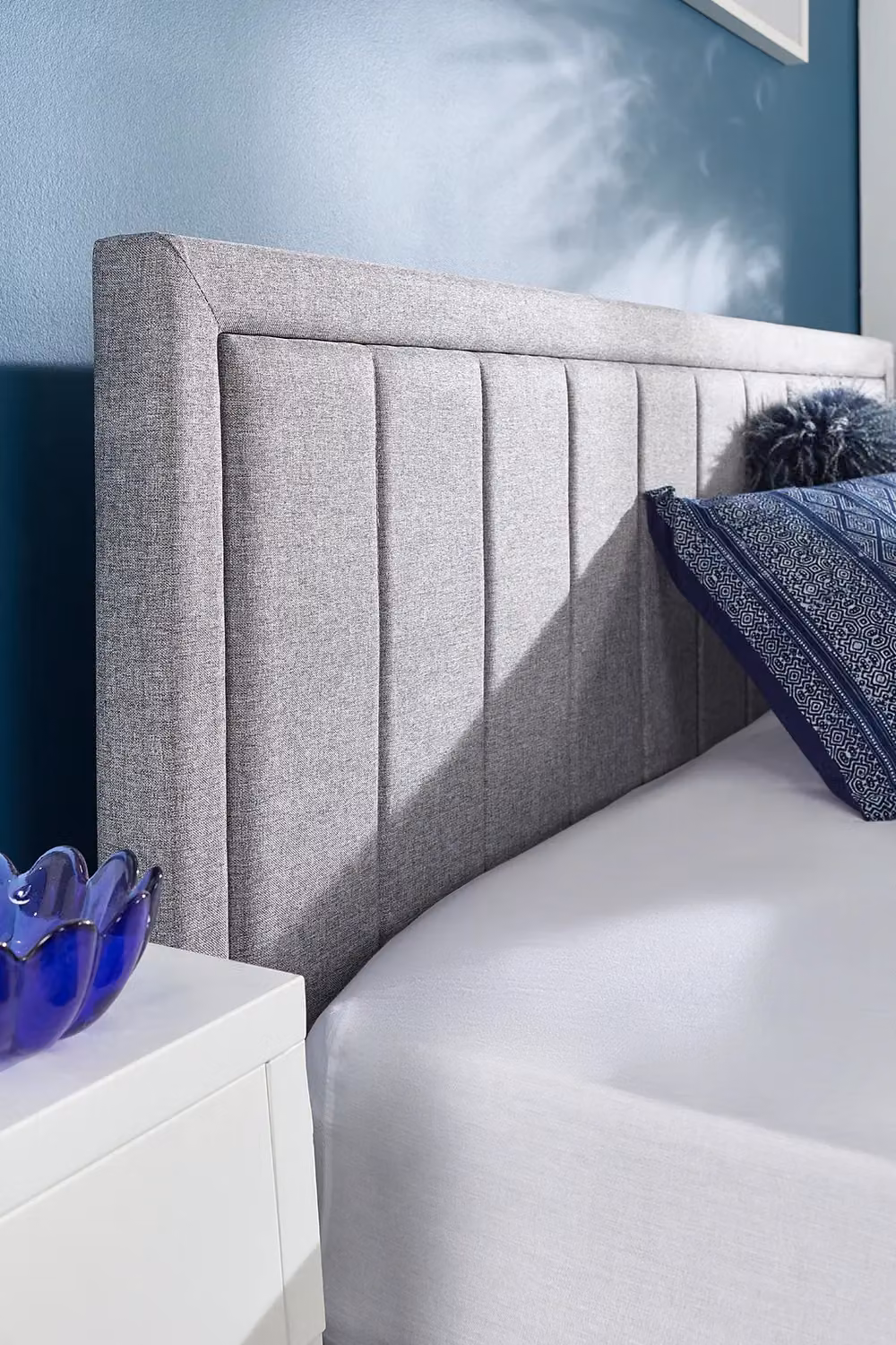 Aspire Castleton Grey Linen Quilted Upholstered Ottoman Bed with Lift Up Base, W/D/H: 90 x 200 cm – 3