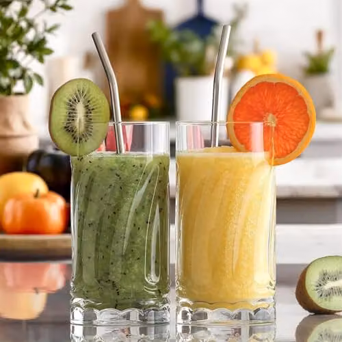 LAV 12 Piece Wave Geometric Glass Tumbler Set in Transparent – 2