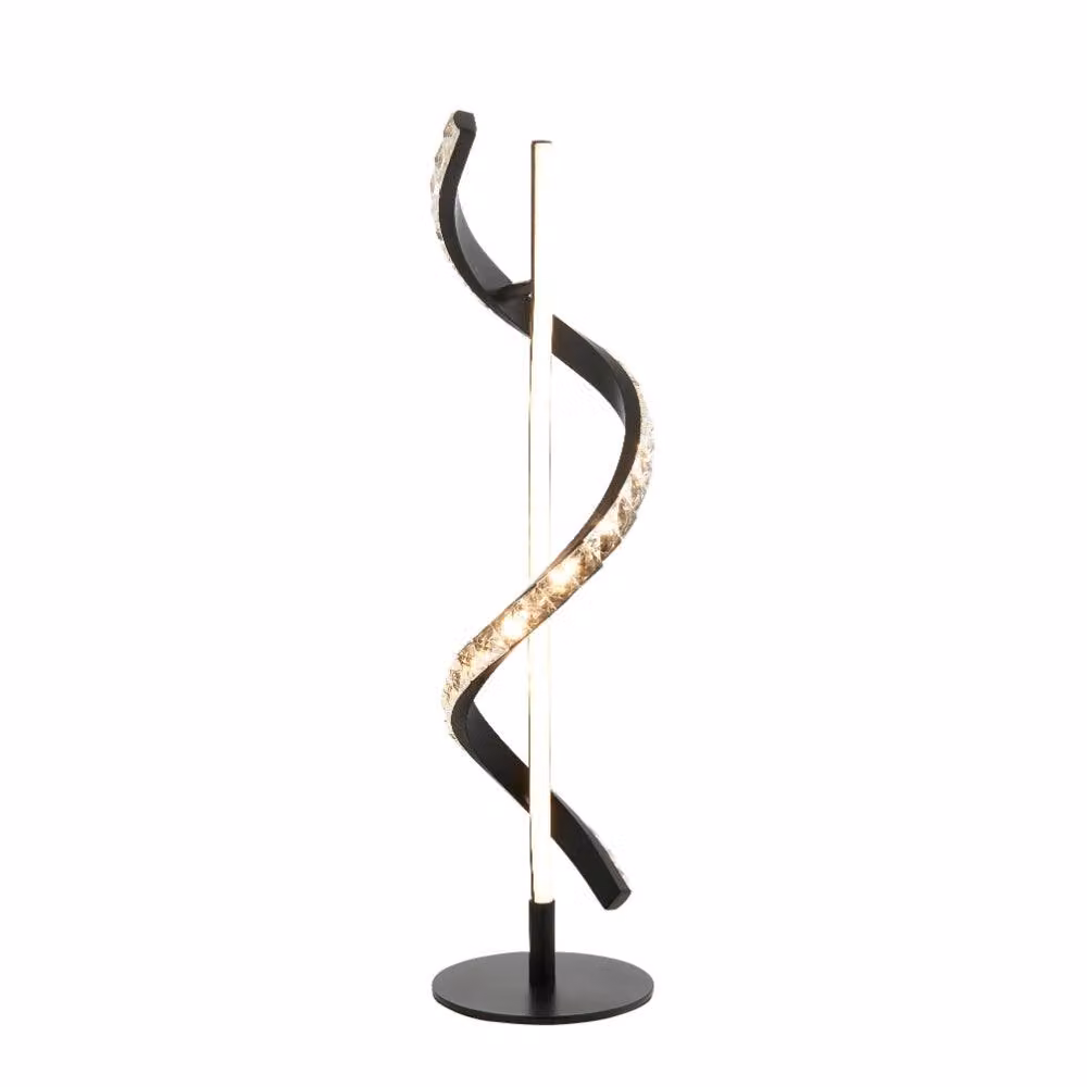 Pagazzi Hyde LED Table Lamp in Matte Black and Crystal – 3