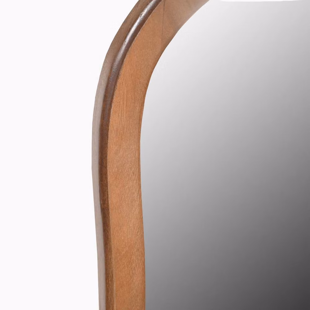 FurnitureboxUK Yomi Pebble Wall Mirror in Brown Walnut Wood, W: 120 cm, H: 50 cm – 2