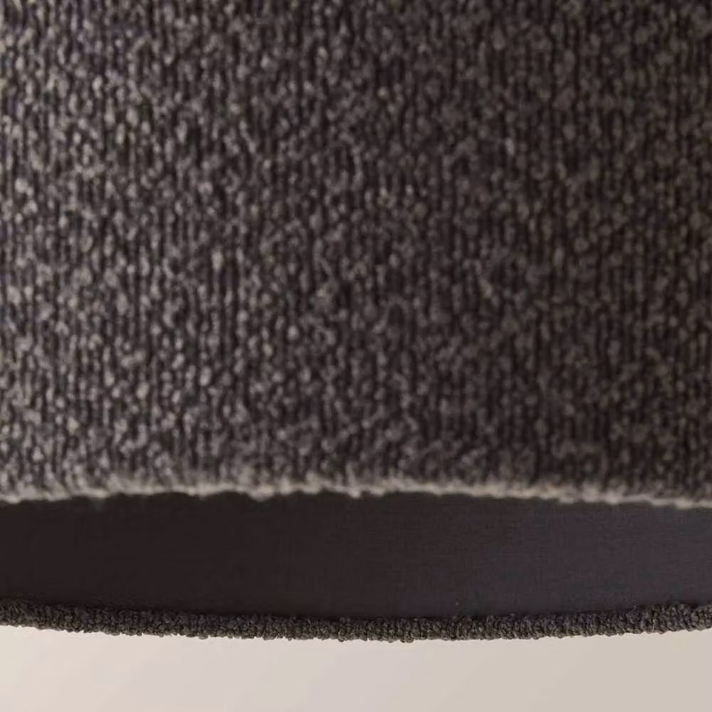 FORGEVIO Modern Cylinder Fabric Lampshade Ceiling Light in Grey Charcoal Large – 3