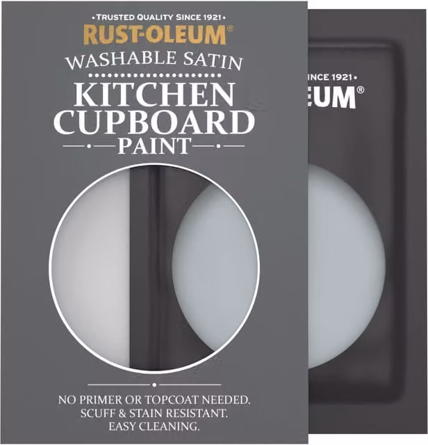 Rust-Oleum Kitchen Cupboard Satin Finish Tester Sachet, Mineral Grey, 10ml
