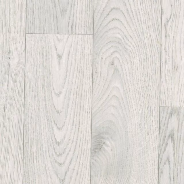 Vinyl Flooring UK White Wood Effect Textile Backed Vinyl Flooring Sheet, Thickness: 2.0 mm