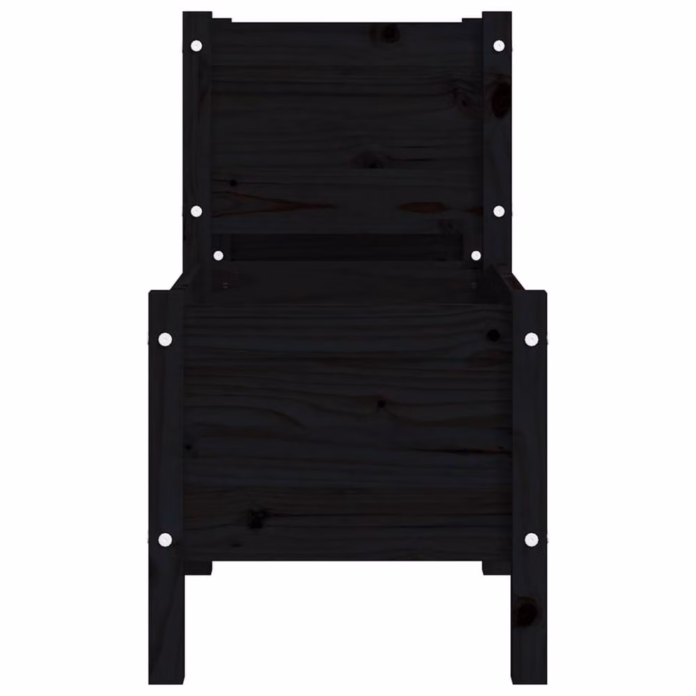Berkfield Home Black Wooden Raised Bed Planter W: 178.5 cm, D: 44 cm, H: 75 cm – 4