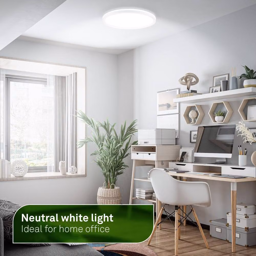 Briloner Round LED Ceiling Panel Light in White, Dimmable with Remote Control, Diameter: 29.3 cm – 3