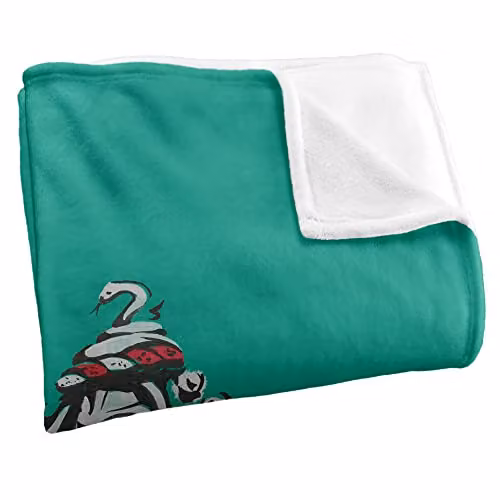 LOGOVISION Harry Potter Slytherin Crest Super Soft Fleece Throw Blanket, White, W/D/H: 152 x 127 cm – 2