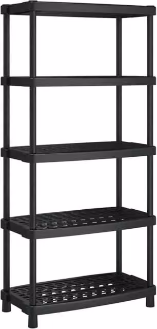 Berkfield Home 5-Tier Freestanding Storage Shelf in Black, W/D/H: 93.5 x 45.5 x 194.5 cm