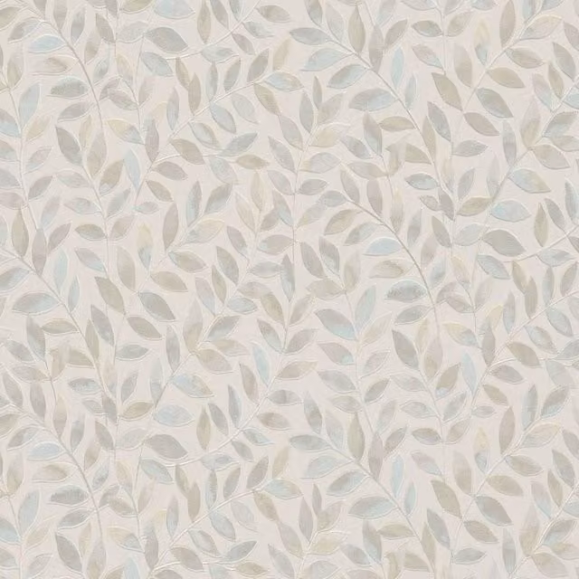 Erismann Ameroso Leaf Blown Vinyl Textured Botanical Floral Wallpaper in Light Beige