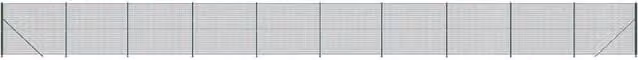 Berkfield Home Green PVC-Coated Steel Wire Mesh Fence with Flange, H: 140 cm, L: 25 m – 1