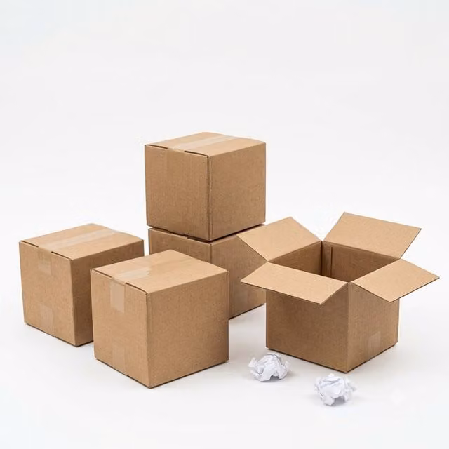 Storm Trading Group 100 Pack Small Corrugated Cardboard Packing and Storage Cartons, Brown, W/D/H: 20.32 x 15.24 x 10.16 cm