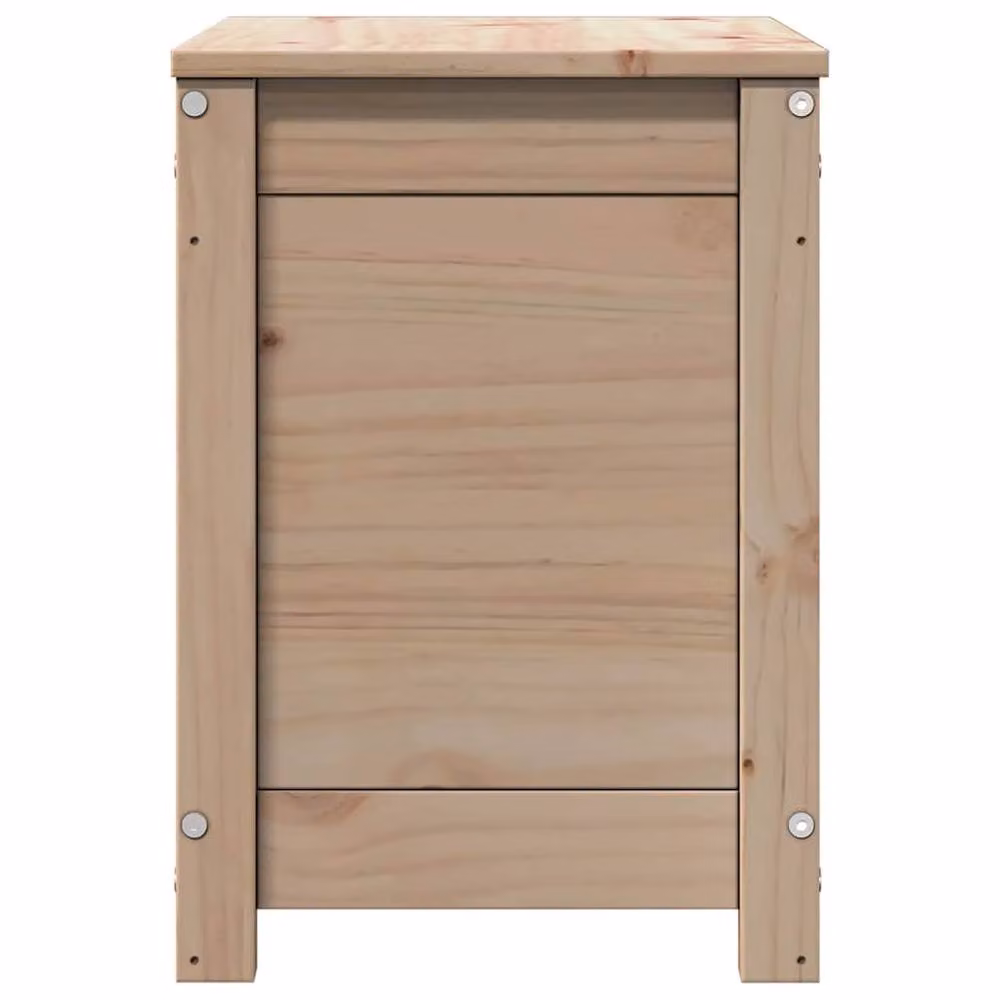 Berkfield Home Solid Pine Wood Storage Box in Natural, W: 60 cm, D: 32 cm, H: 45.5 cm – 2