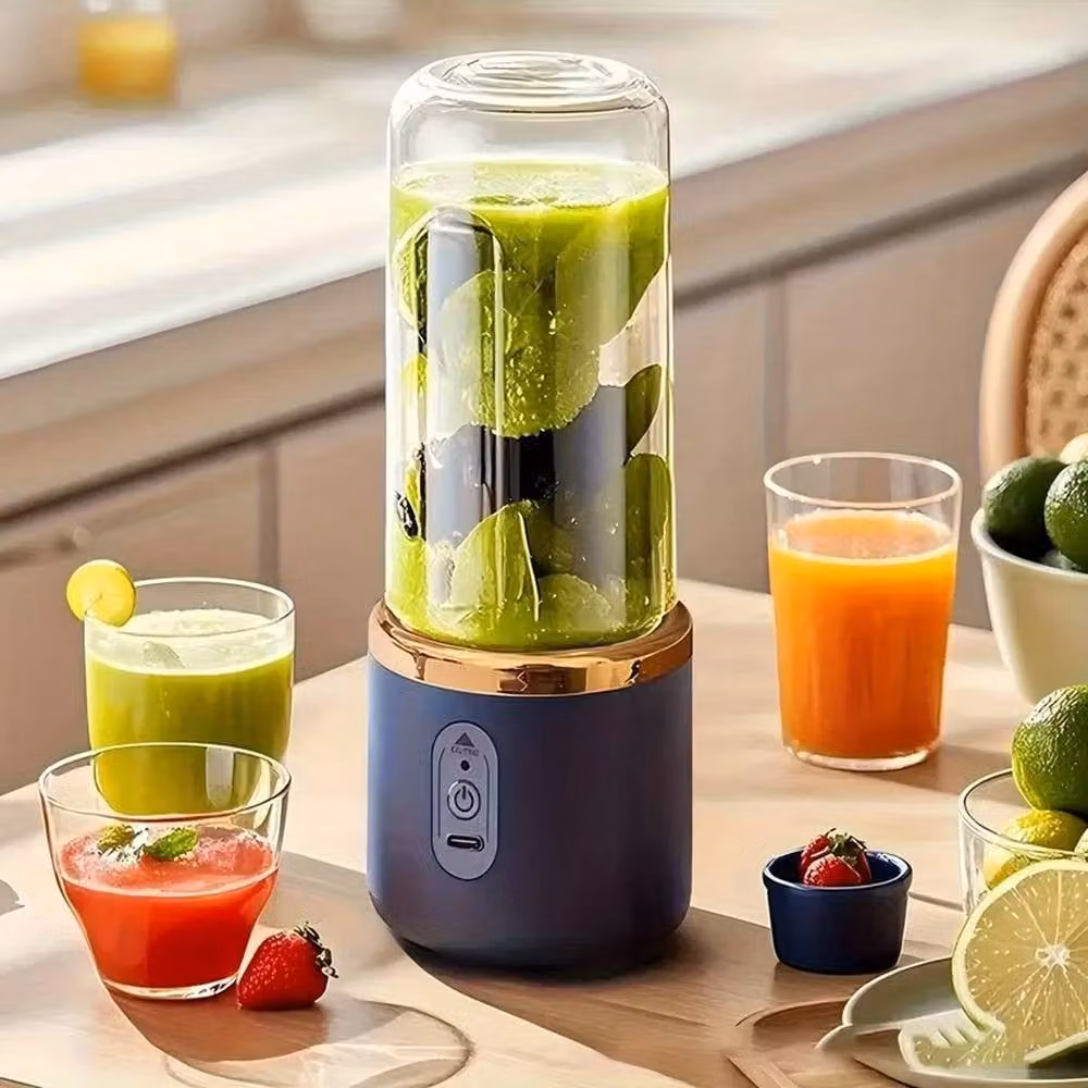 FLAVORA Portable Electric Juice Maker and Blender in Pink and Blue, 400 ml – 5