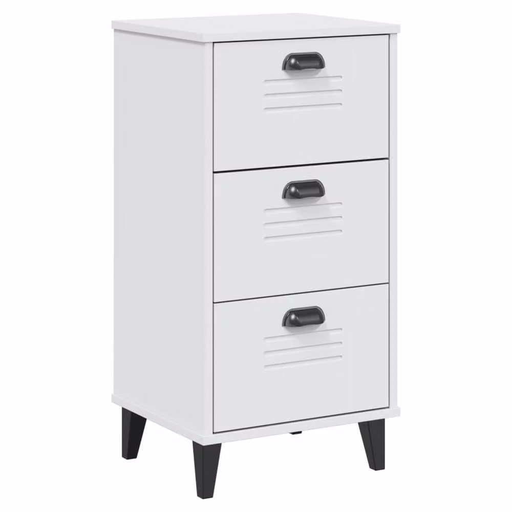 Berkfield Home VIKEN Bedside Cabinet in White Engineered Wood, W/D/H: 40 x 35 x 80 cm – 2