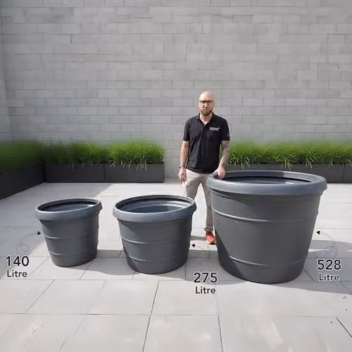 Trifibre Classic Roto Moulded Planter, Grey, 86cm – 3