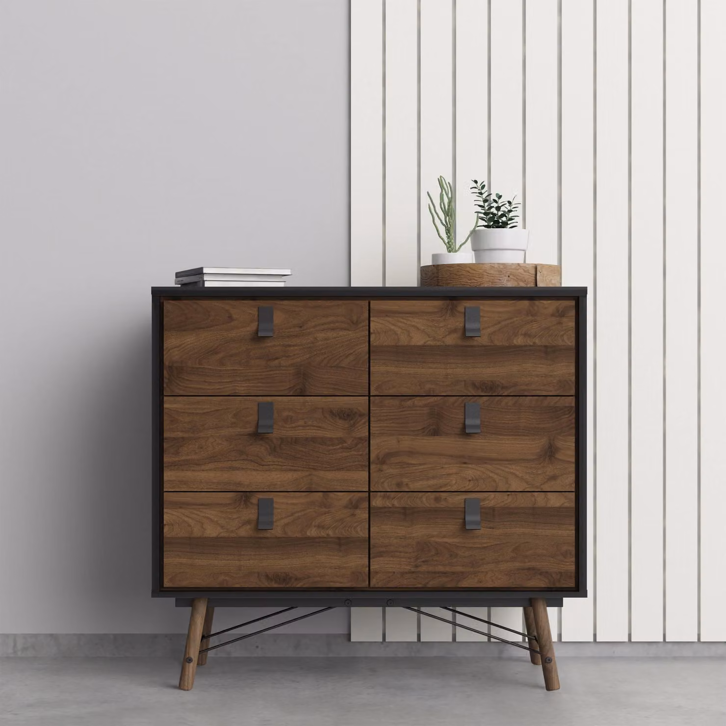 Furniture To Go Ry Double Chest of 6 Drawers in Walnut – 3