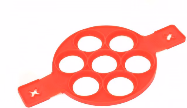 Oypla Red Silicone Round Pancake and Egg Ring Mould
