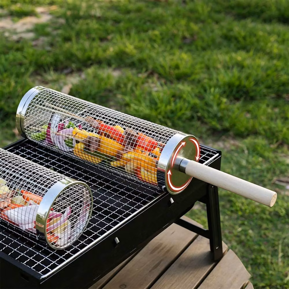 Quipulse Stainless Steel Mesh Grill Basket in Silver – 3