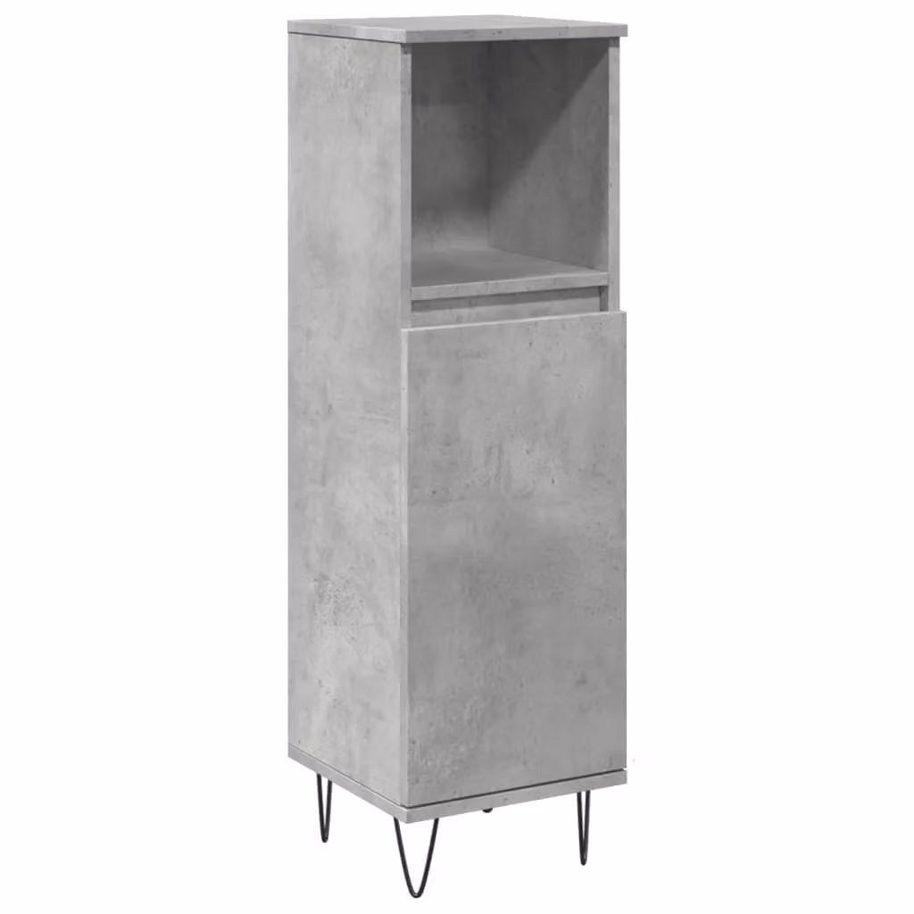 Berkfield Home Industrial Bathroom Cabinet in Concrete Grey, W/D/H: 30 x 30 x 100 cm – 2