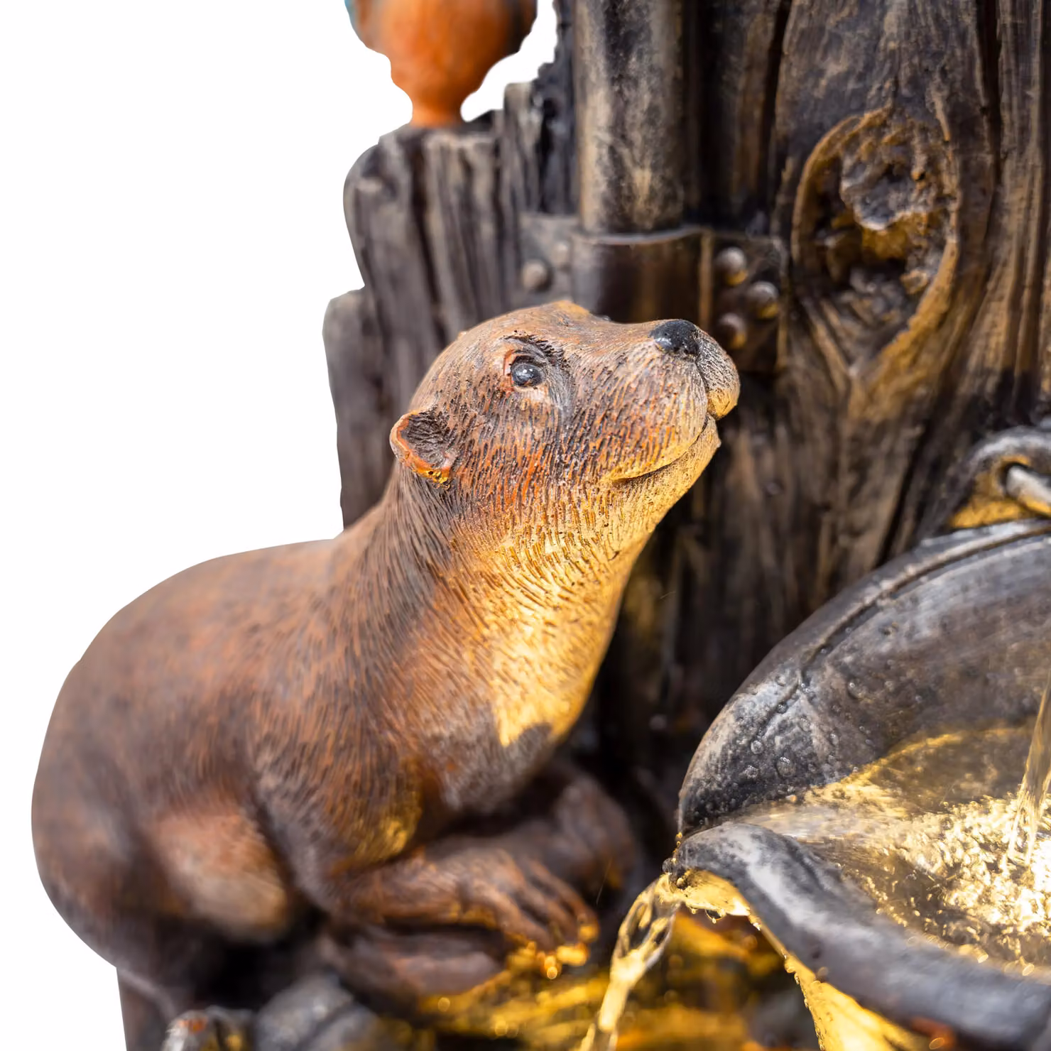 Monstershop Otter Oasis Electric Water Feature in Grey, Polyresin Tabletop Fountain, W/D/H: 38.5 x 30.0 x 62.0 cm – 6