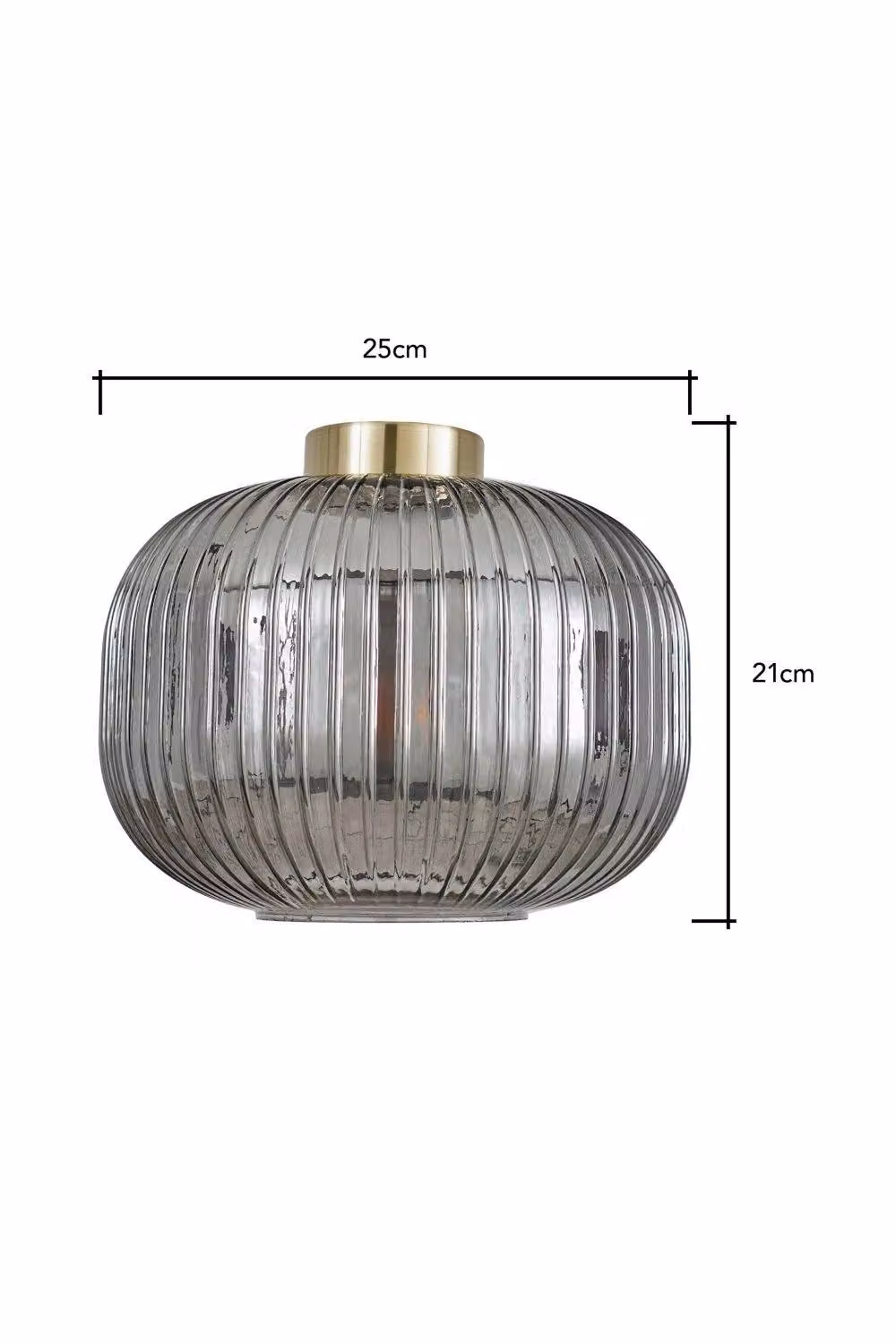 BHS Lighting Lyna Easy Fit Art Deco Light Shade in Gold/Brass – 2