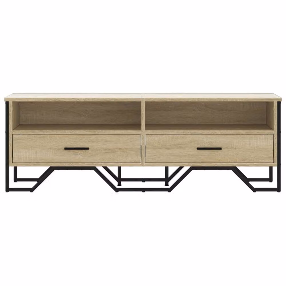Berkfield Home Sonoma Oak TV Cabinet in Light Tan Beige, W/D/H: 122 x 41 x 41 cm – 4